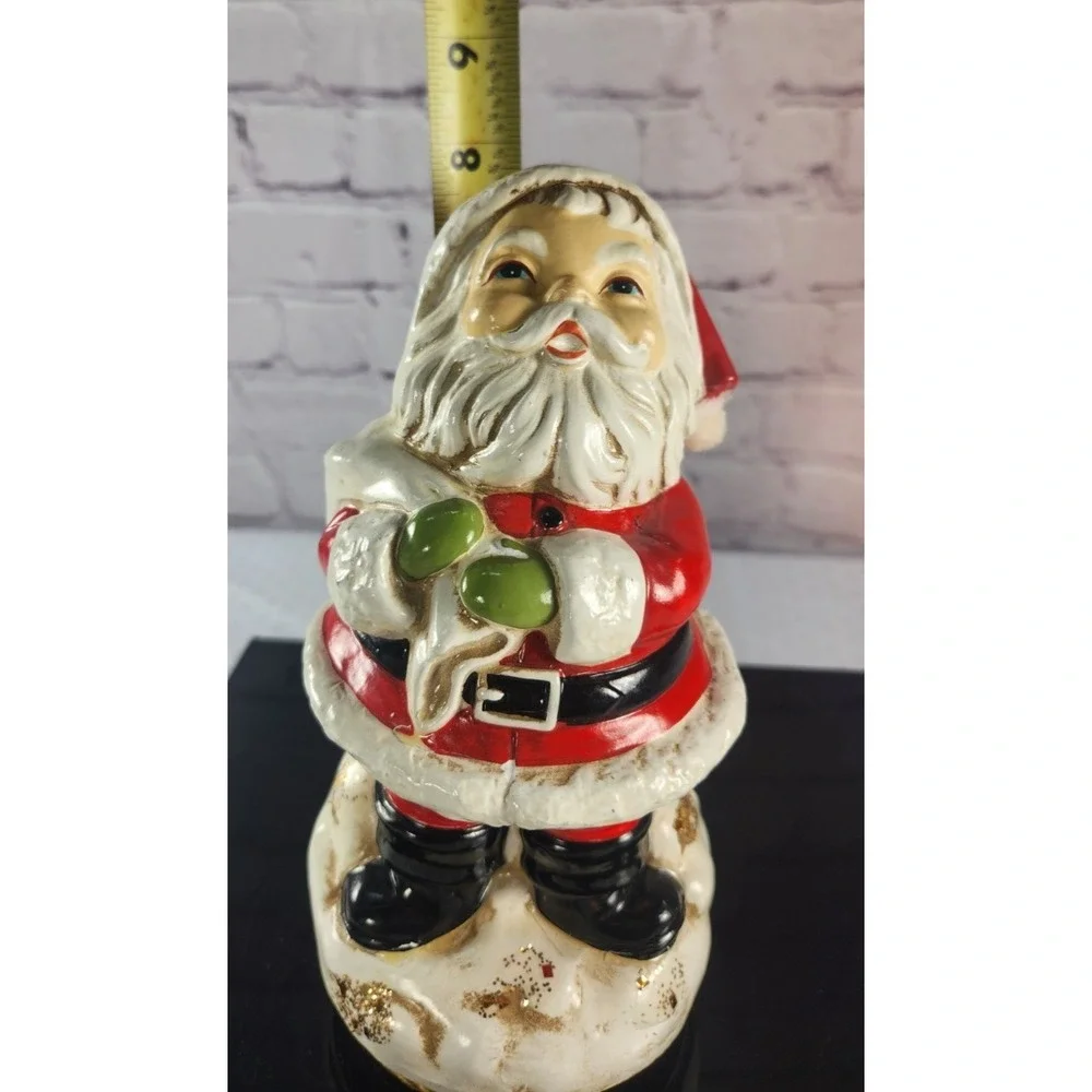 Vintage Musical Santa Spins Plays Here Comes Santa Claus Christmas